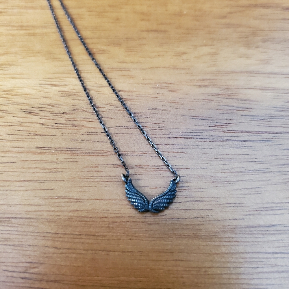 Dainty 925 Sterling Silver Angel Wings Necklace